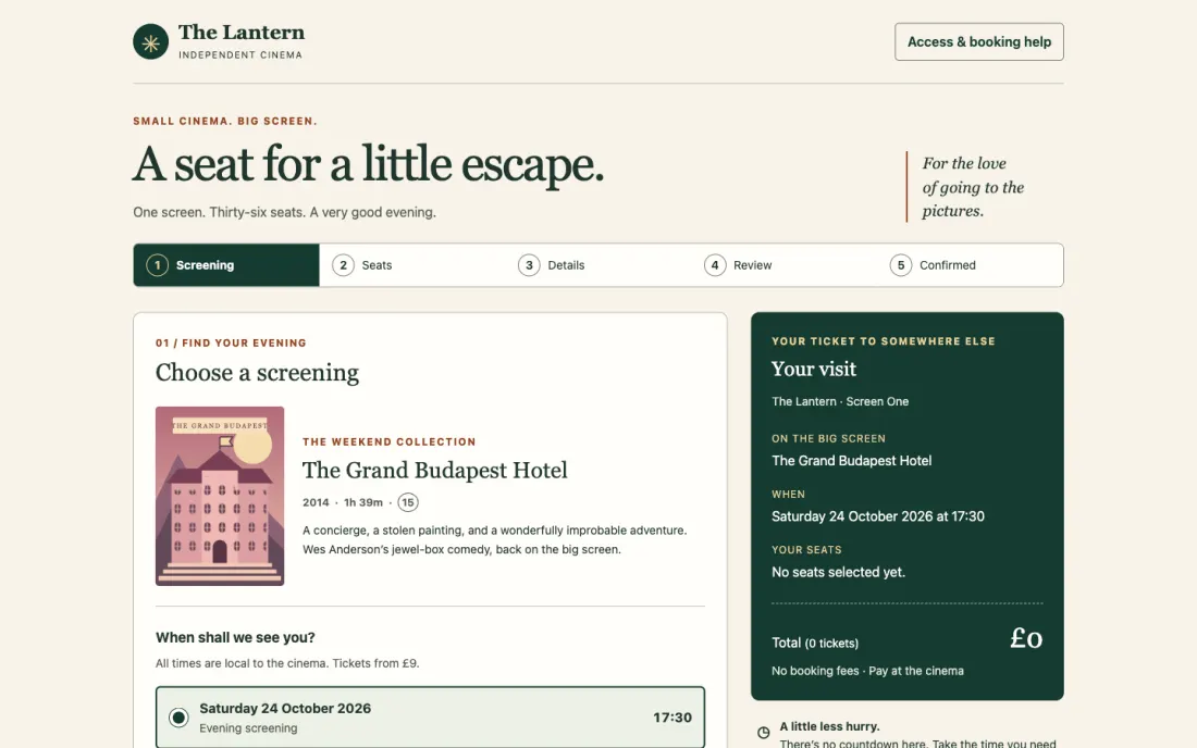 GPT-6 Astra's accessible cinema seat map as loaded in the gate browser — the WCAG brief it scored 90.1 on, 2nd all-time, with zero red flags and no human rating yet