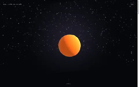 Muse Spark 1.2's Three.js scroll journey — dark 3D scene, first viewport