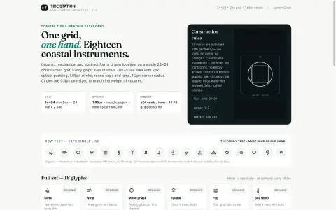 Muse Spark 1.2's hand-drawn SVG icon system — eighteen icons in a grid