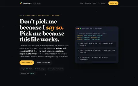 Muse Spark 1.3 - Sell Yourself