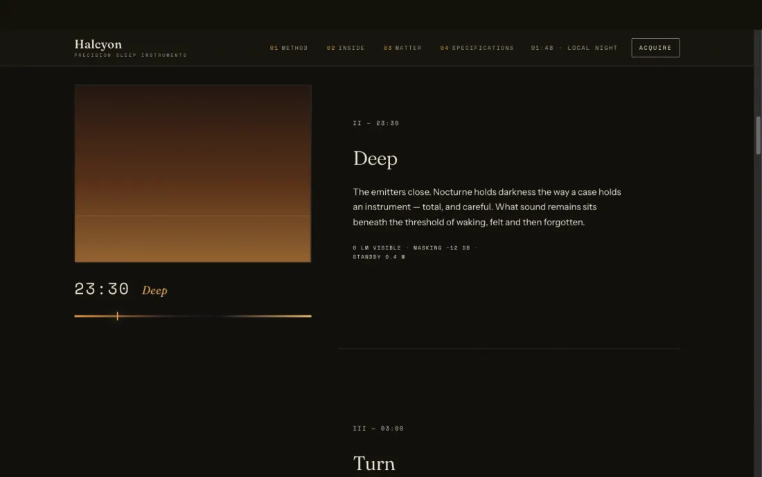 Qwen3.8-Max's brand landing page as loaded in the gate browser — the deliverable that took the landing-page record at 87.3 on a judge verdict of 85