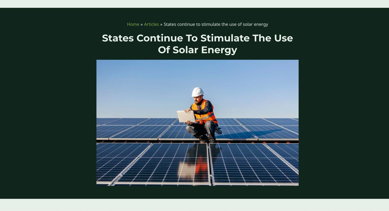 Sunfix article page on a dark green background
