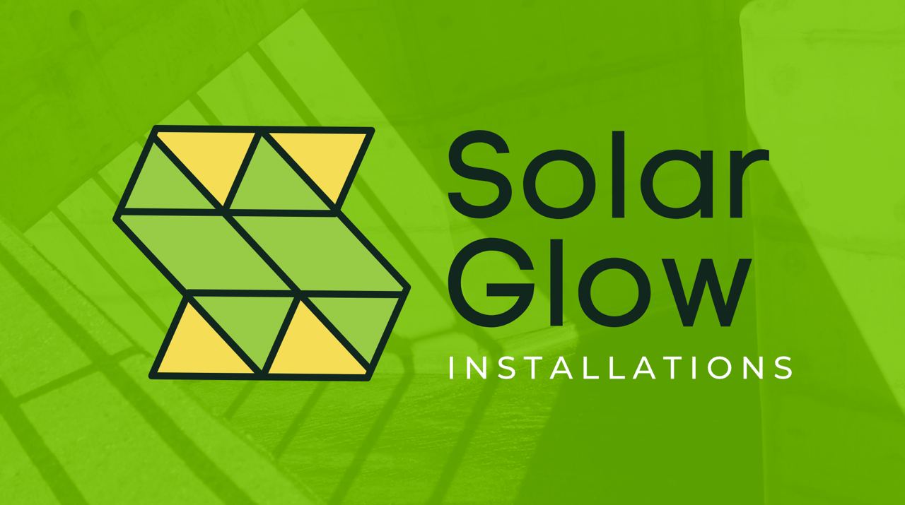 Solar Glow logo exploration on a green brand board